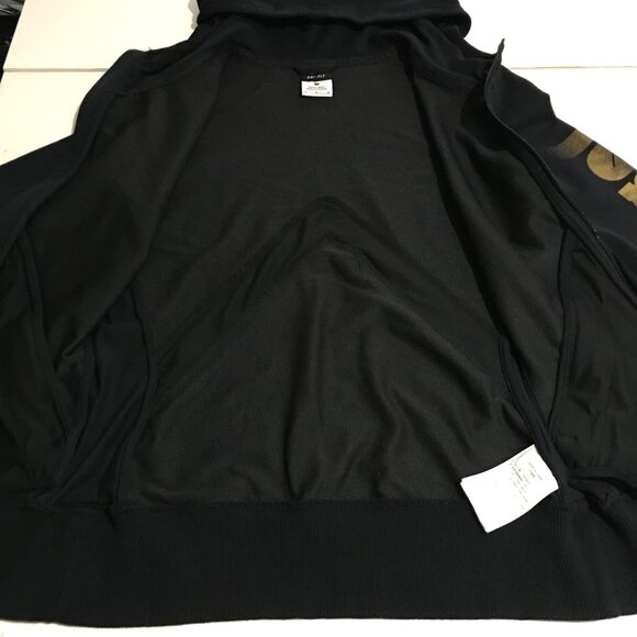 Nike Womens Medium Hoodie Full Zip Sweatshirt Black Dri Fit - Picture 9 of 12